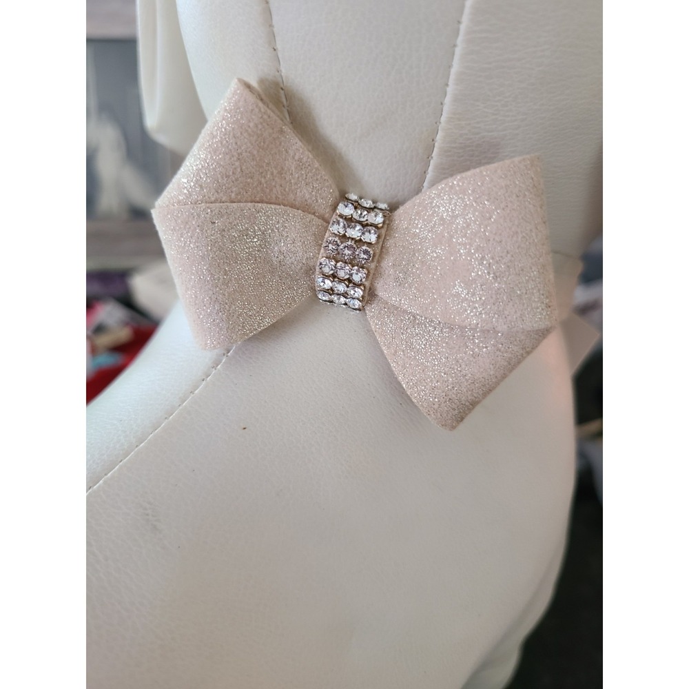 Susan Lanci Collar Nouveau Bow Glitzerati Champagne Bow-Large